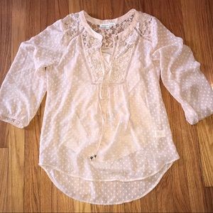 Soft Pink Long-sleeved Blouse
